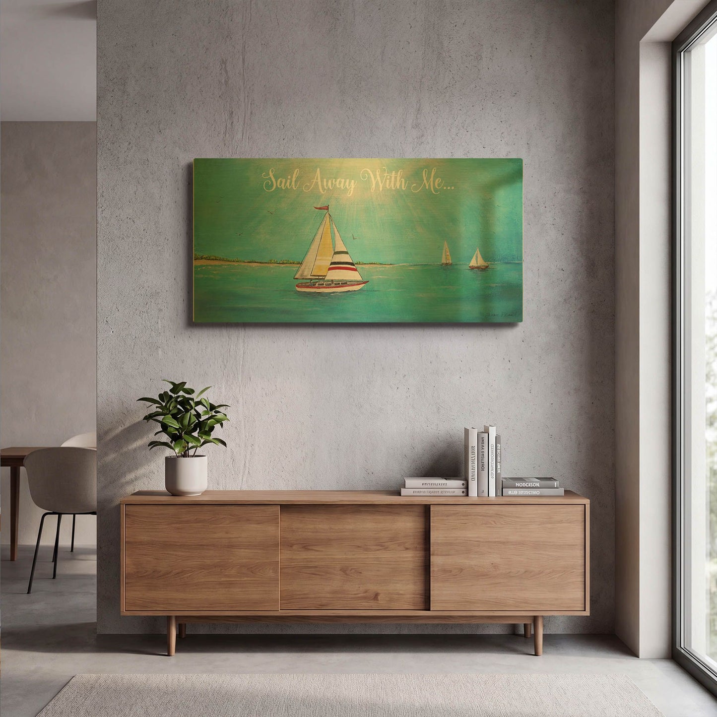 'Summer Breeze B C' By Jean Plout Gold Metal Wall Art