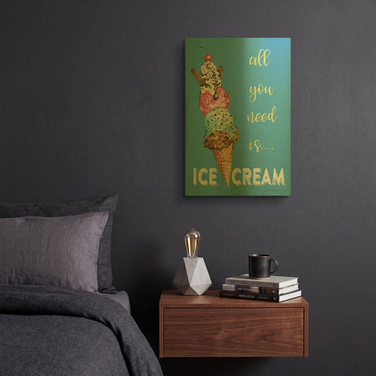 'Summer Fun F' By Jean Plout Gold Metal Wall Art