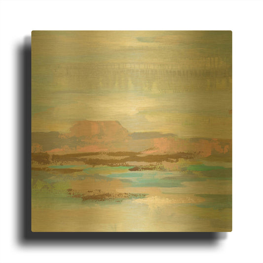 'Spring Desert II' By Silvia Vassileva Gold Metal Wall Art
