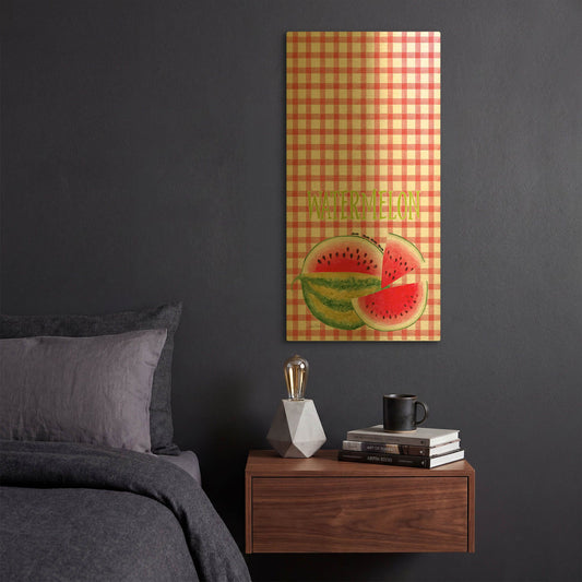 'Summertime Watermelons 2' By Jean Plout Gold Metal Wall Art