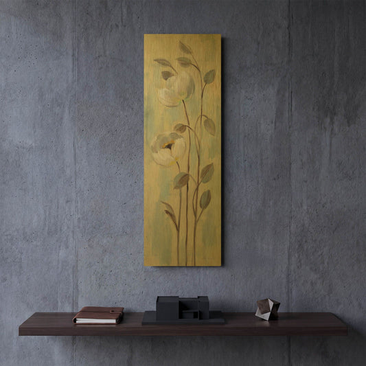'Neutral Anemone Branches II' By Silvia Vassileva Gold Metal Wall Art