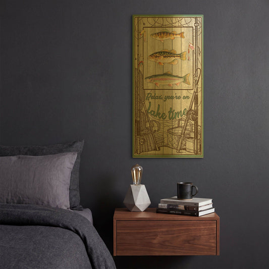 'Wilderness Lodge L' By Jean Plout Gold Metal Wall Art