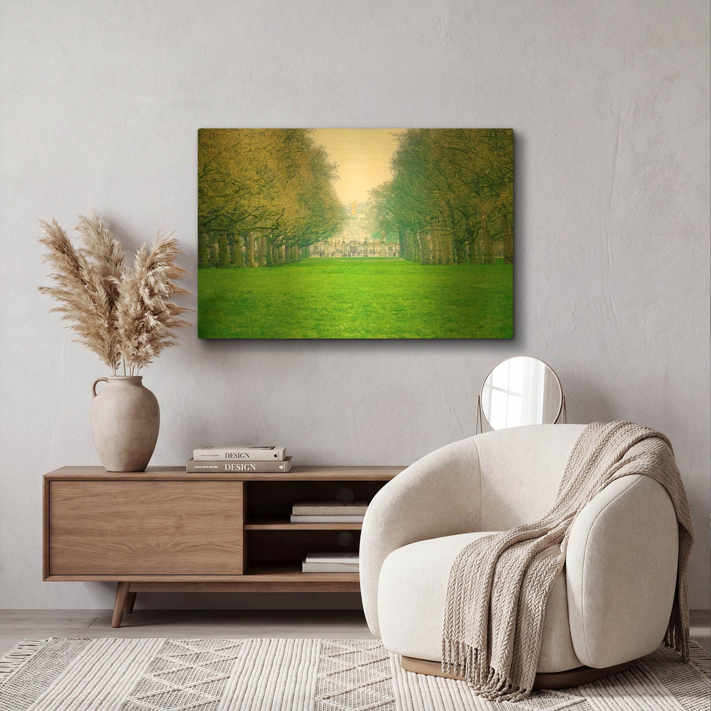 'Buckingham Palace In The Mist' By Mark A Paulda Gold Metal Wall Art