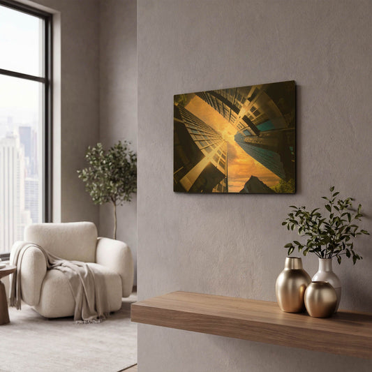'Glimpse Of Sunset' By Mark A Paulda Gold Metal Wall Art