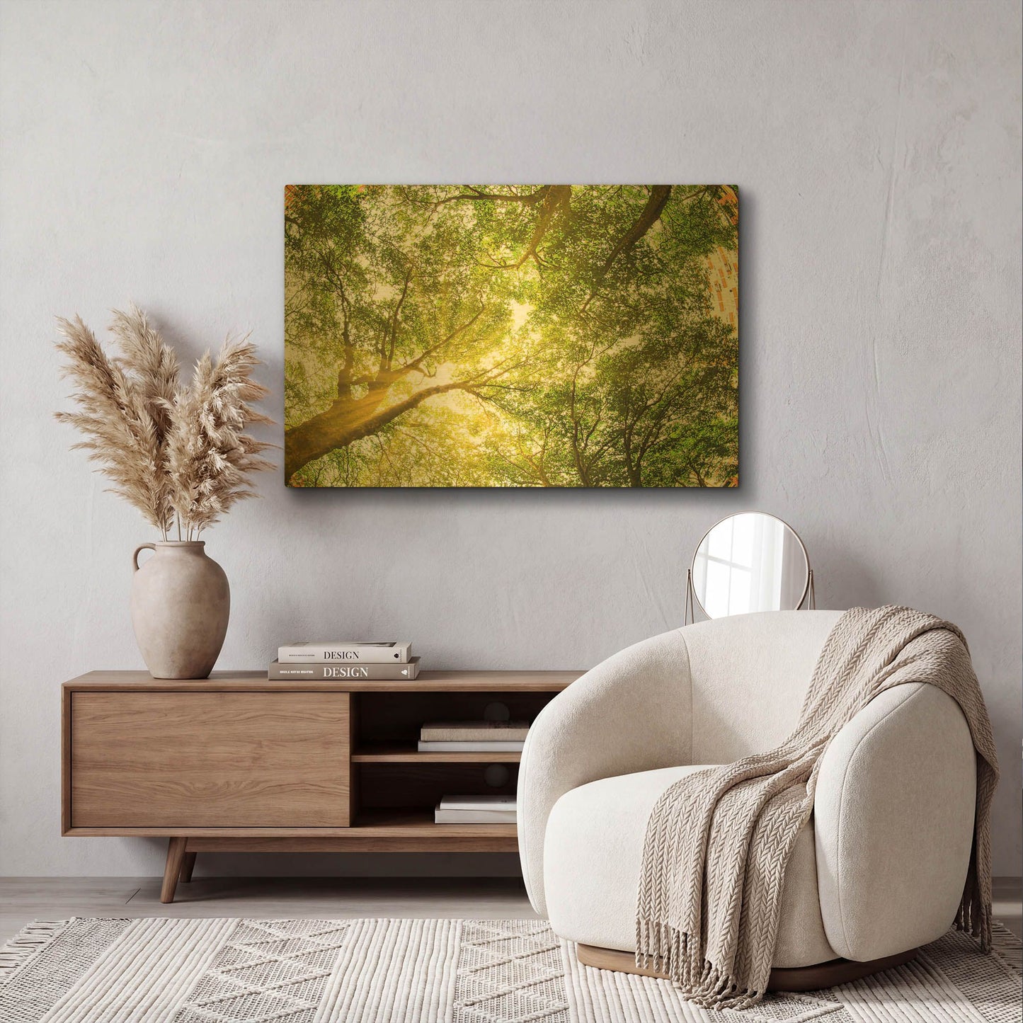 'London Treetops II' By Mark A Paulda Gold Metal Wall Art