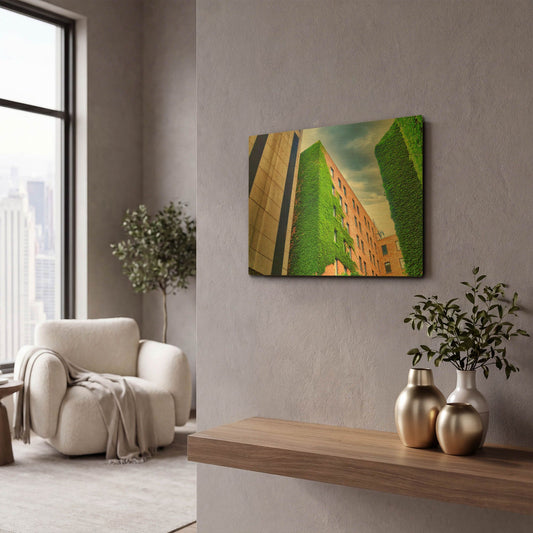 'Nature Reclamation' By Mark A Paulda Gold Metal Wall Art
