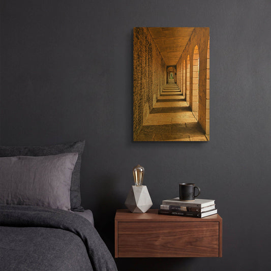 'Old Stone Walkway' By Mark A Paulda Gold Metal Wall Art