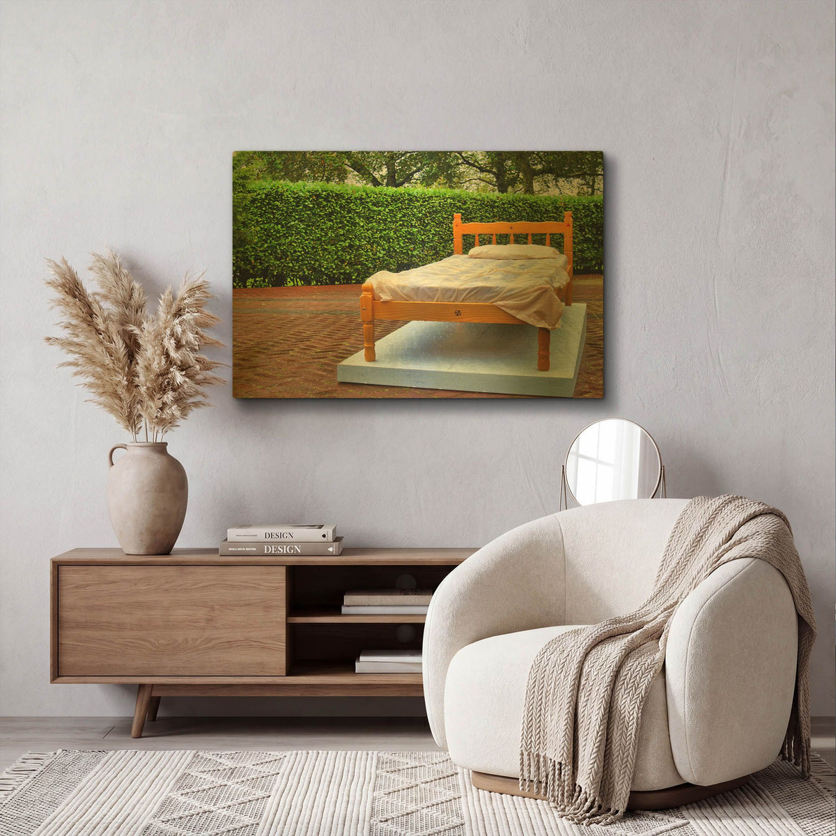 'Rainy Day In Bed' By Mark A Paulda Gold Metal Wall Art