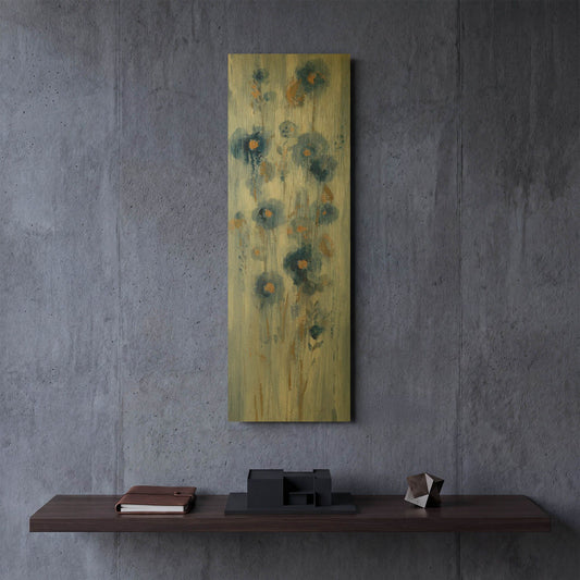 'Seaside Flowers I' By Silvia Vassileva Gold Metal Wall Art