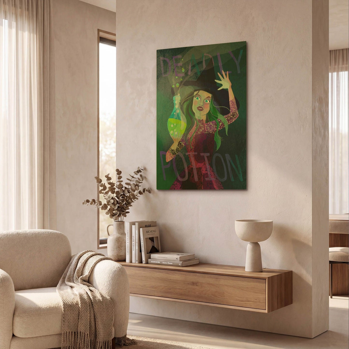 'Deadly Potion' By Michal Loren Art Gold Metal Wall Art