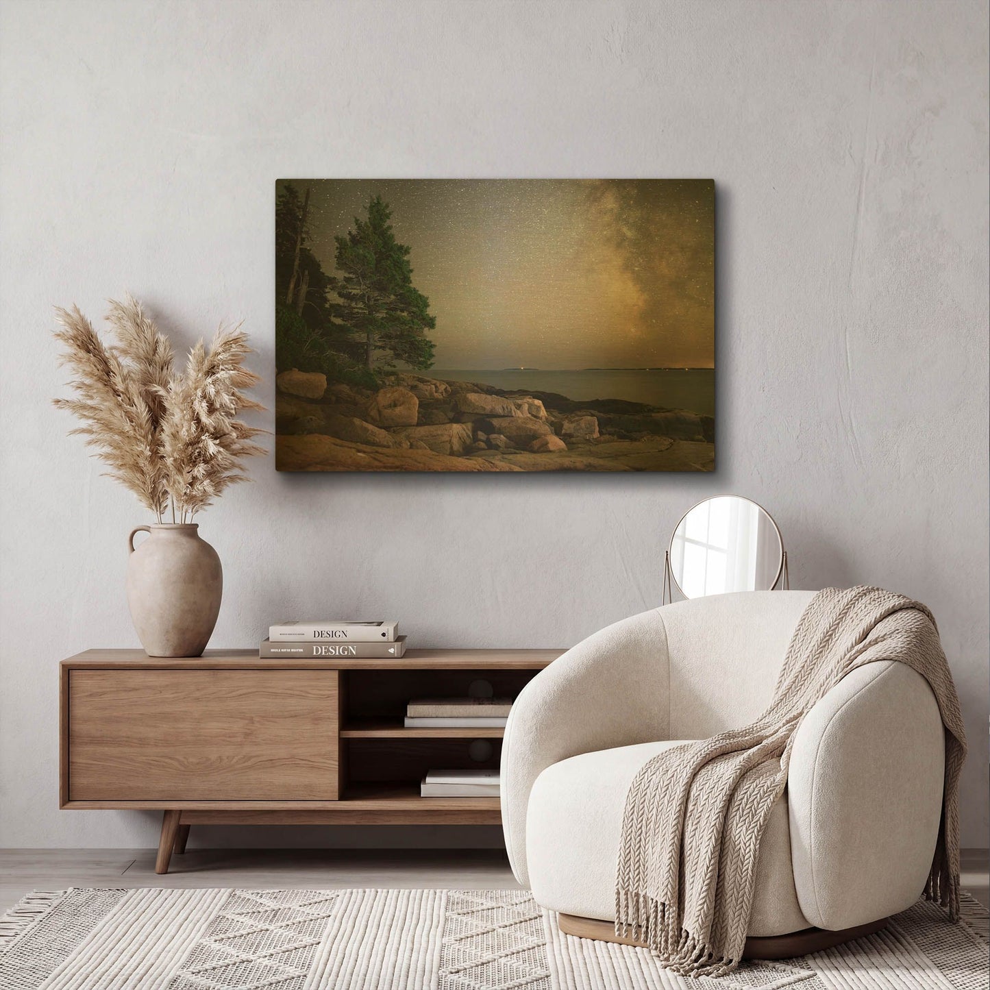 'Acadia Np Me Milky Way 1407' By Mike Jones Gold Metal Wall Art
