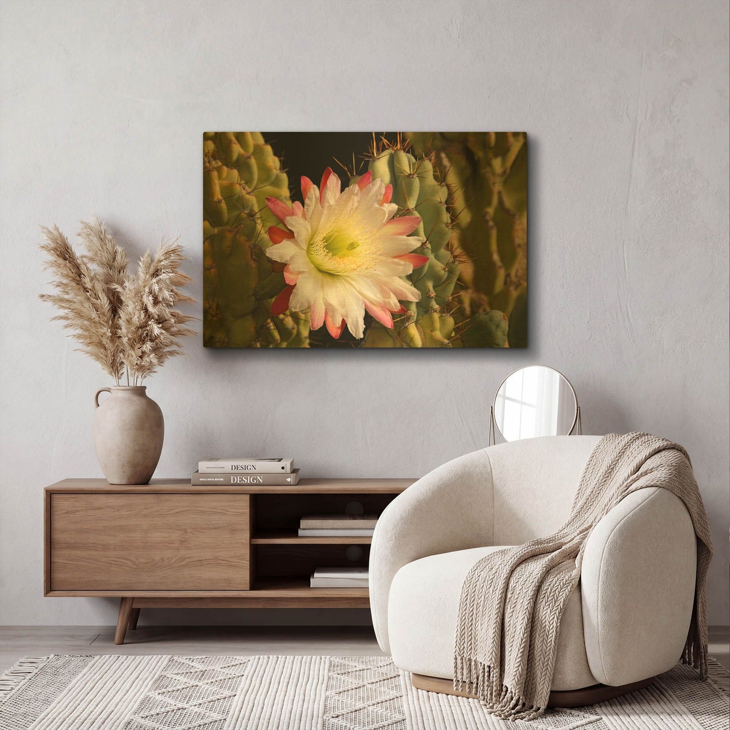 'Night Cactus Bloom Az 8663' By Mike Jones Gold Metal Wall Art