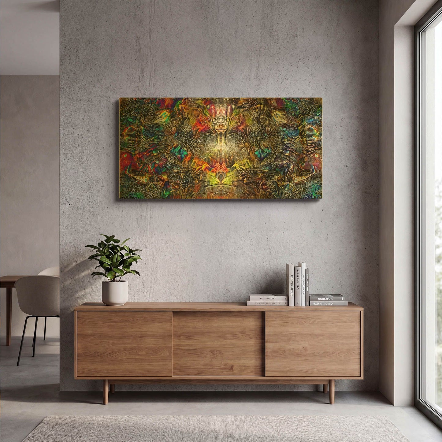 'Corazon n del Espacio-Tiempo' By Pedro Gavidia Gold Metal Wall Art
