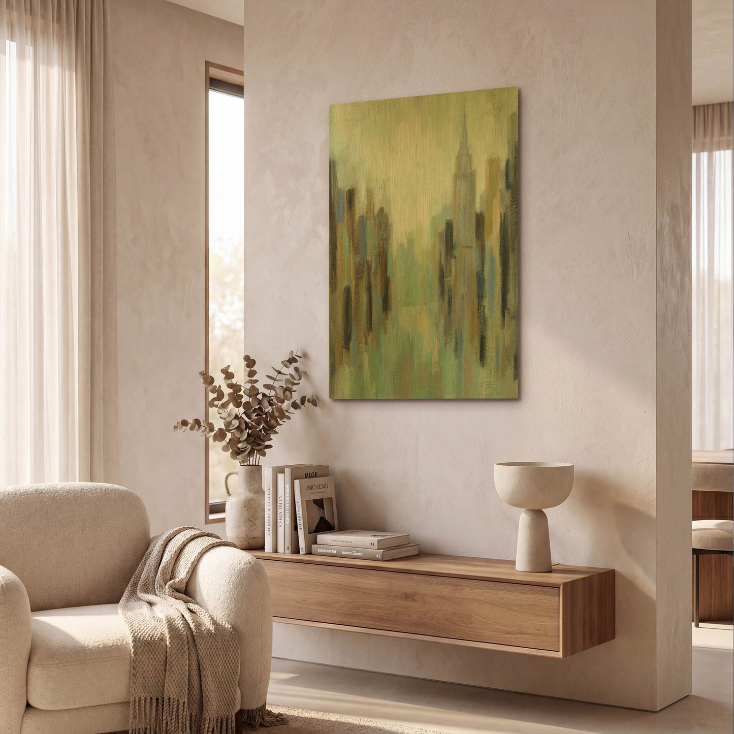 'New York Morning II' By Silvia Vassileva Gold Metal Wall Art