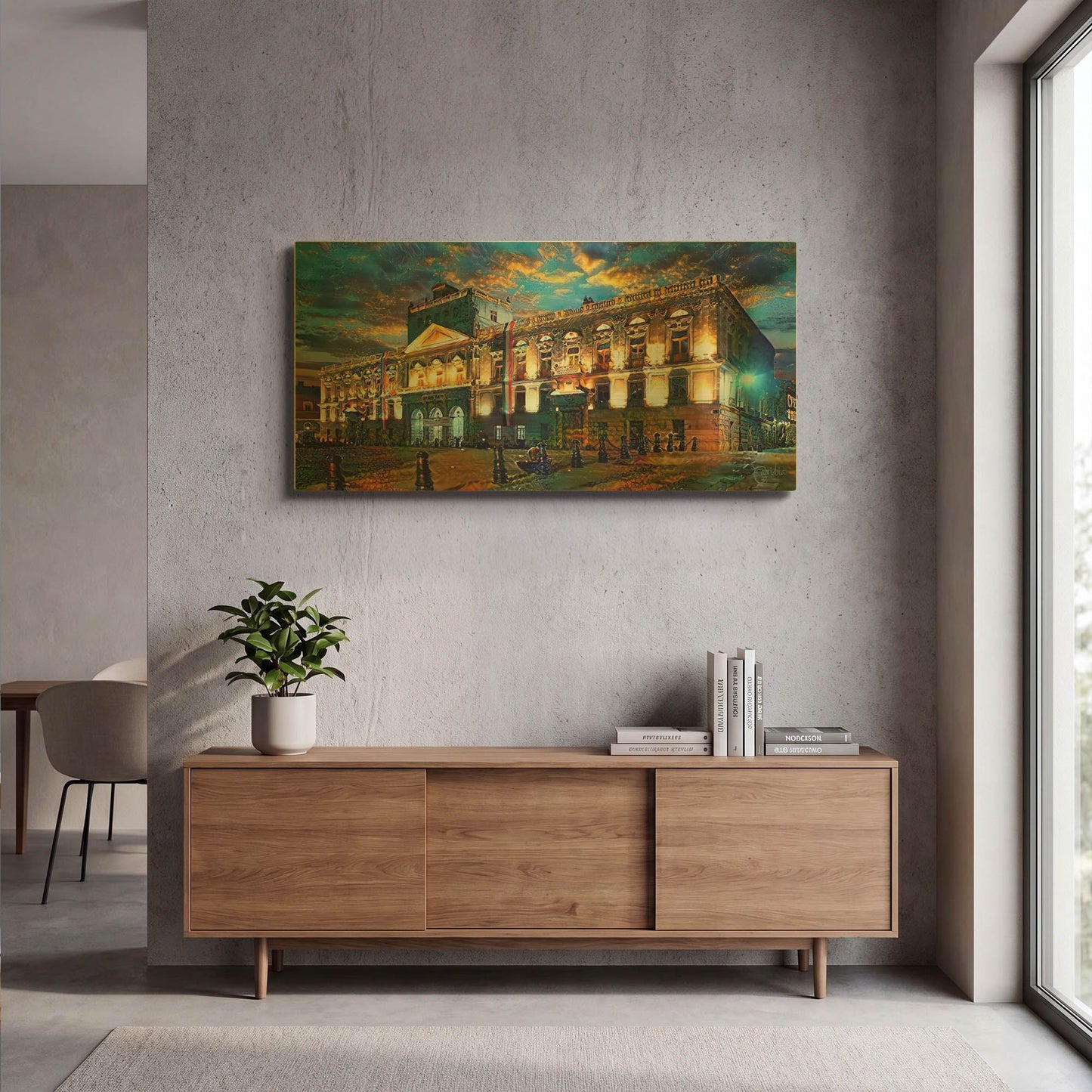 'Mexico City Mining Palace Palacio De Mineria At Night 2025' By Pedro Gavidia Gold Metal Wall Art