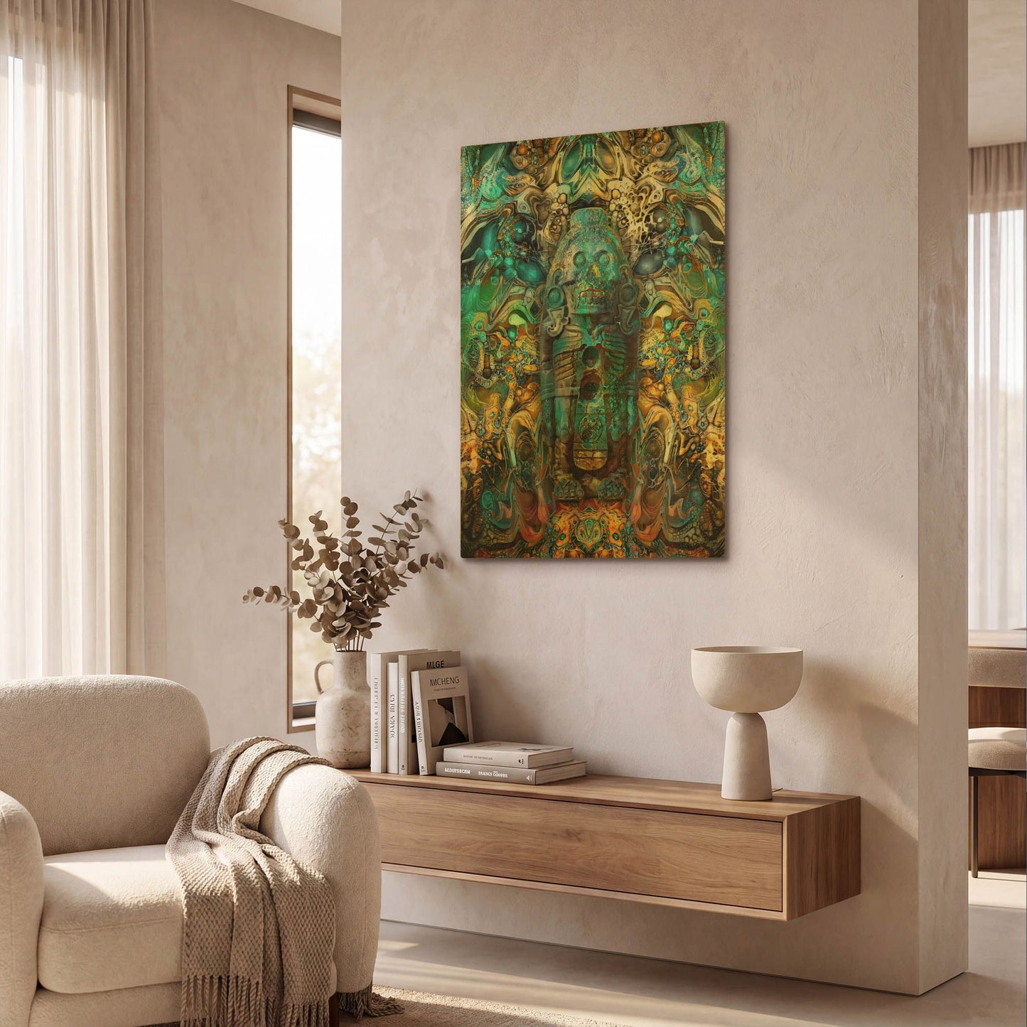 'Tlahuizcalpantecuhtli' By Pedro Gavidia Gold Metal Wall Art