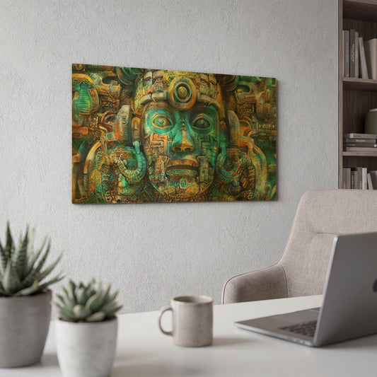 'Viajero Ancestral' By Pedro Gavidia Gold Metal Wall Art