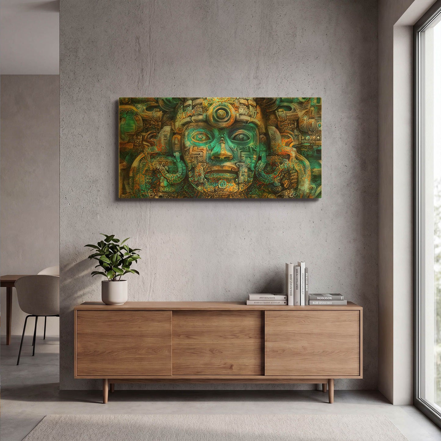 'Viajero Ancestral' By Pedro Gavidia Gold Metal Wall Art