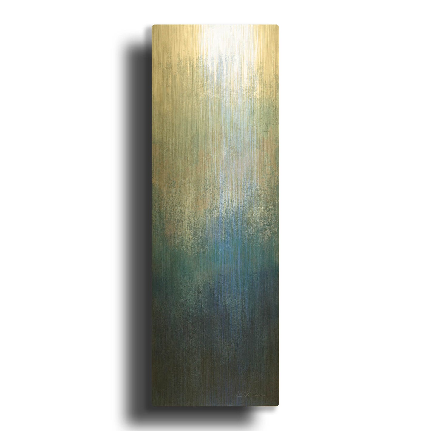 'Silver Wave I' By Silvia Vassileva Gold Metal Wall Art