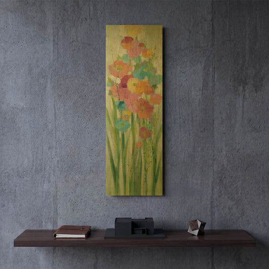 'Long Stem Bouquet I' By Silvia Vassileva Gold Metal Wall Art