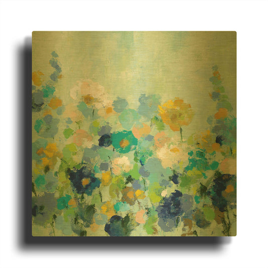 'Midsummer Garden' By Silvia Vassileva Gold Metal Wall Art
