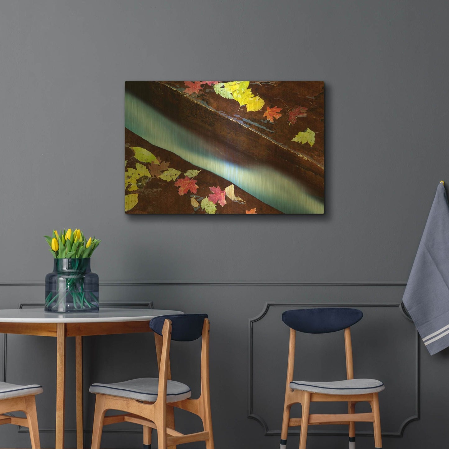 'Fracture' By Larry Malvin Gold Metal Wall Art