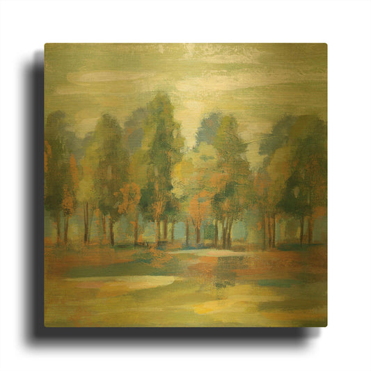 'Forest I' By Silvia Vassileva Gold Metal Wall Art