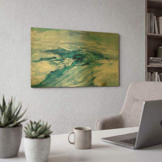 'Archipelago Seascape' By Silvia Vassileva Gold Metal Wall Art