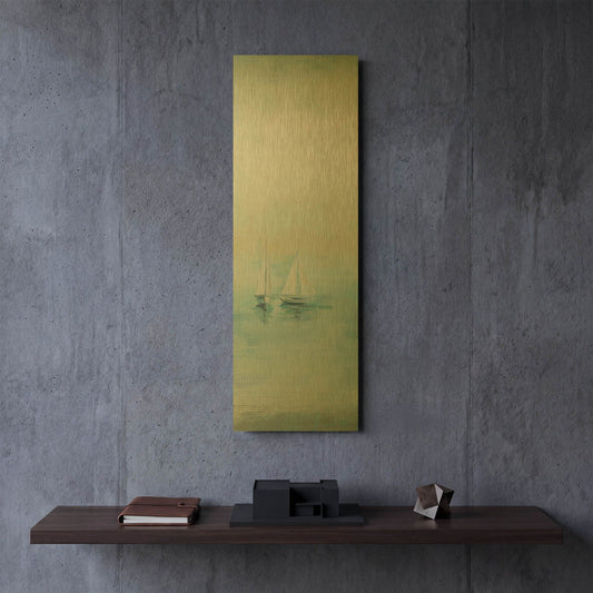 'Early Morning Sea II' By Silvia Vassileva Gold Metal Wall Art