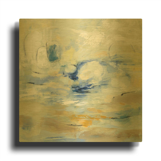 'August Morning' By Silvia Vassileva Gold Metal Wall Art