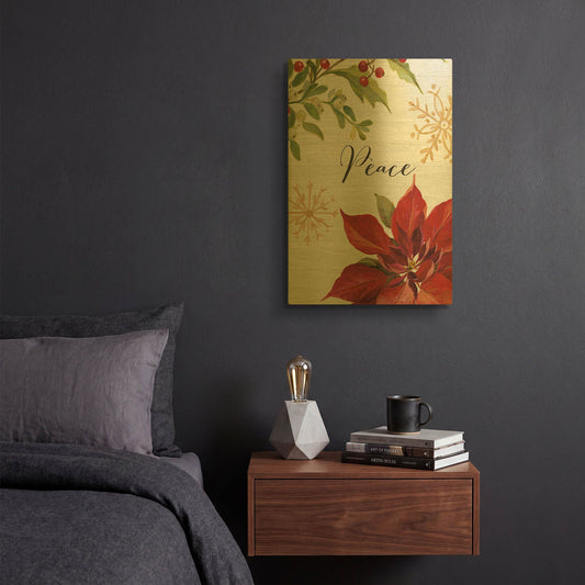 'Christmas Moments II' By Silvia Vassileva Gold Metal Wall Art