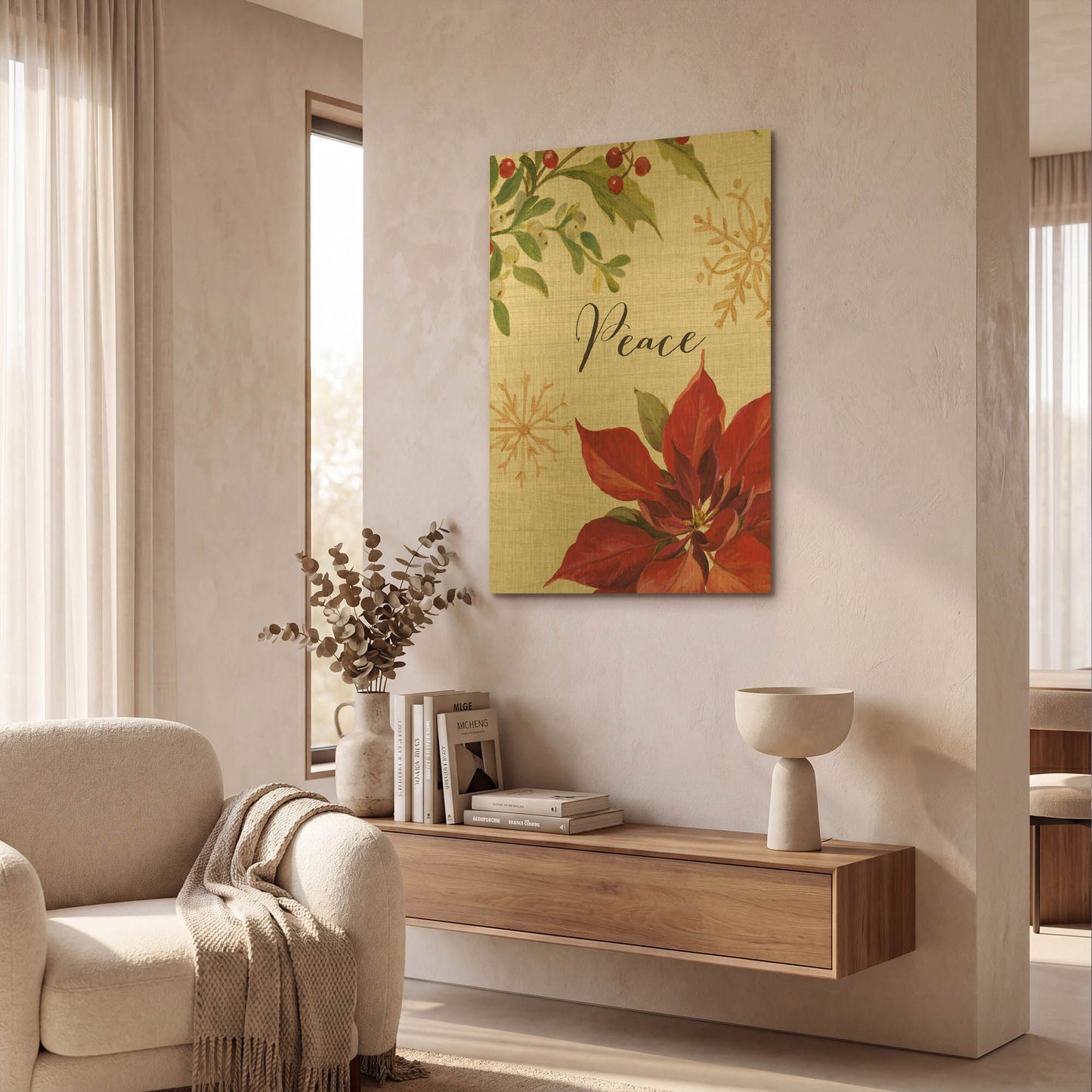 'Christmas Moments II' By Silvia Vassileva Gold Metal Wall Art