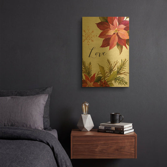 'Christmas Moments III' By Silvia Vassileva Gold Metal Wall Art