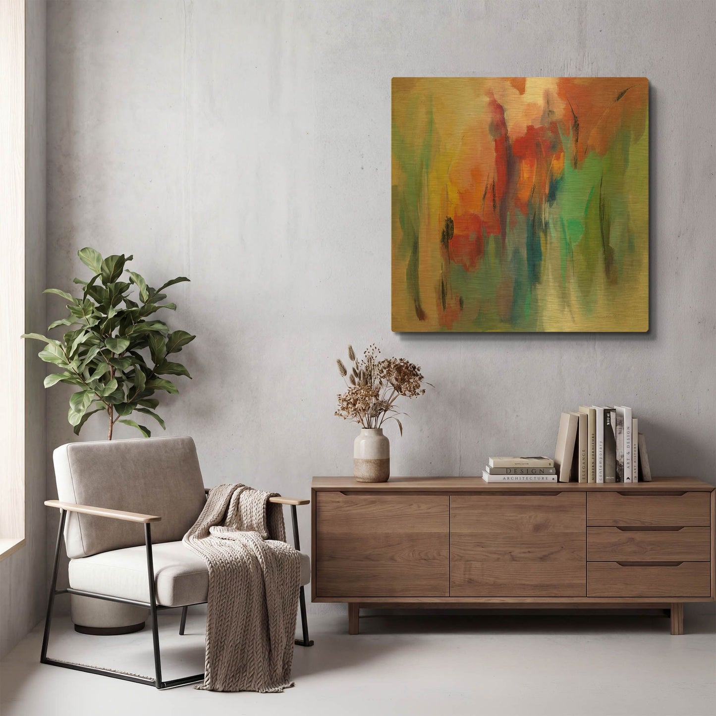 'March Rainbow' By Silvia Vassileva Gold Metal Wall Art