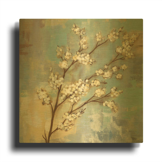 'Kyoto Blossoms I' By Silvia Vassileva Gold Metal Wall Art