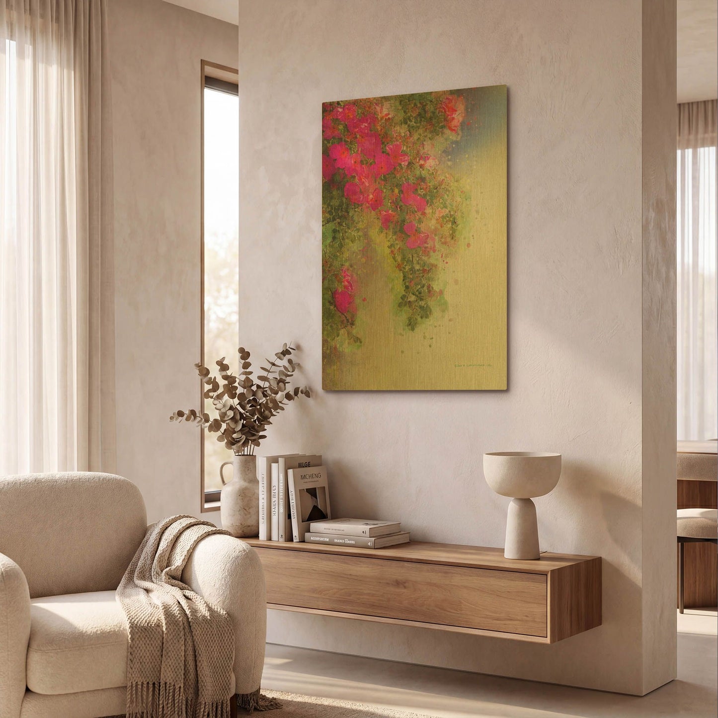 'Cv 773b 36x30' By Chris Vest Gold Metal Wall Art