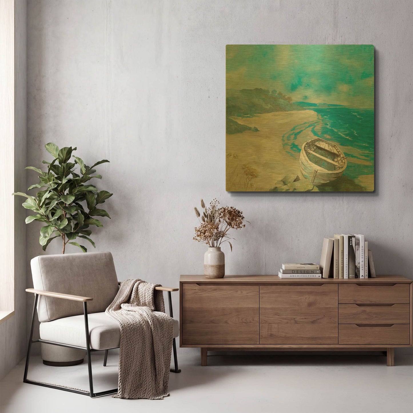 'Boat Show 2' By Graham Reynolds Gold Metal Wall Art