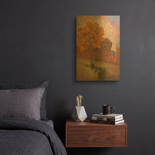 'Tree Line 1' By Graham Reynolds Gold Metal Wall Art