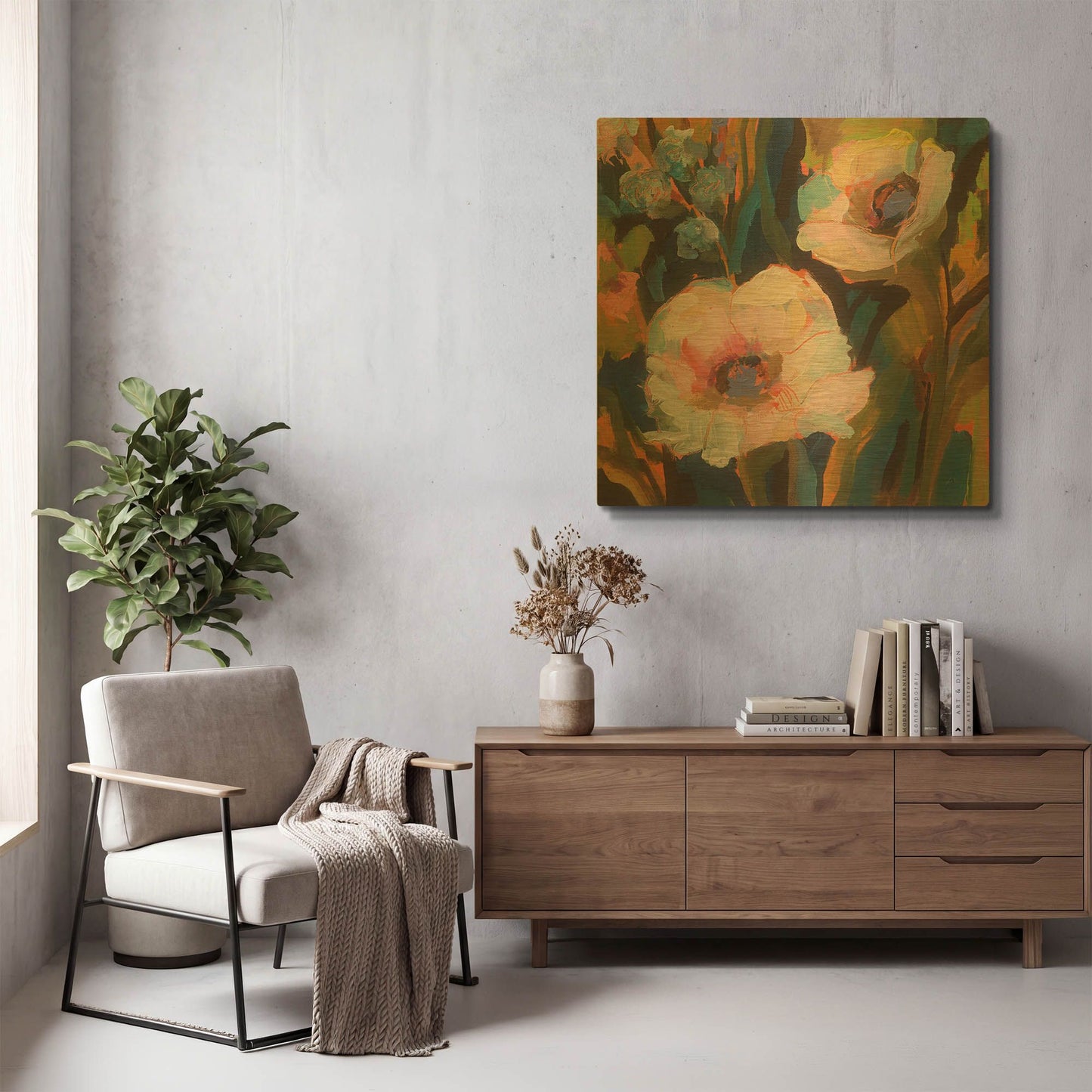 'Dances' By Jeanette Vertentes Gold Metal Wall Art