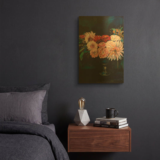 'Newport Bouquet' By Jeanette Vertentes Gold Metal Wall Art