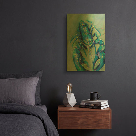 'Blue' By Jeanette Vertentes Gold Metal Wall Art