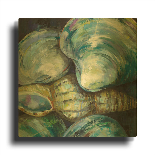 'New England Summer' By Jeanette Vertentes Gold Metal Wall Art