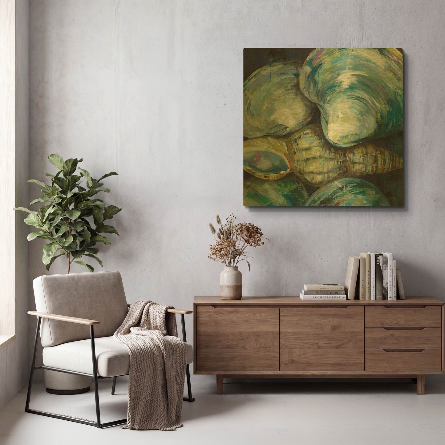 'New England Summer' By Jeanette Vertentes Gold Metal Wall Art