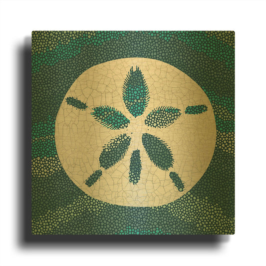 'Sea Glass II' By Wild Apple Portfolio Gold Metal Wall Art