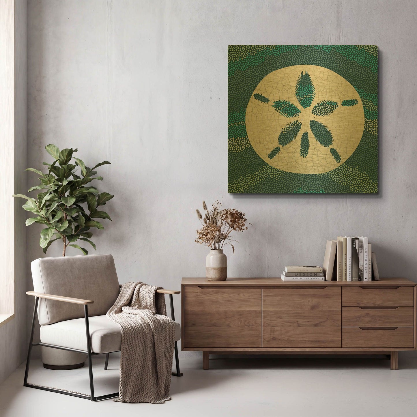 'Sea Glass II' By Wild Apple Portfolio Gold Metal Wall Art