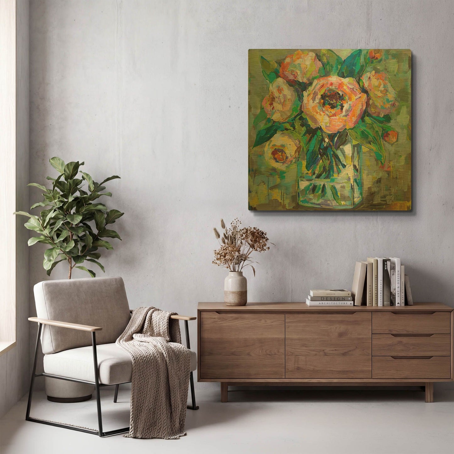 'Pink' By Jeanette Vertentes Gold Metal Wall Art