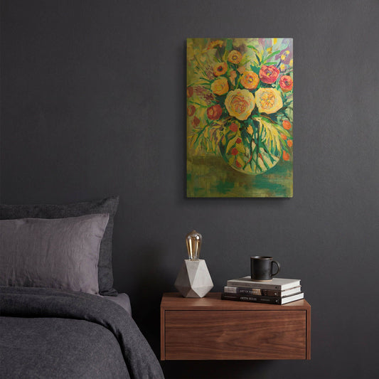 'Summer Joy' By Jeanette Vertentes Gold Metal Wall Art