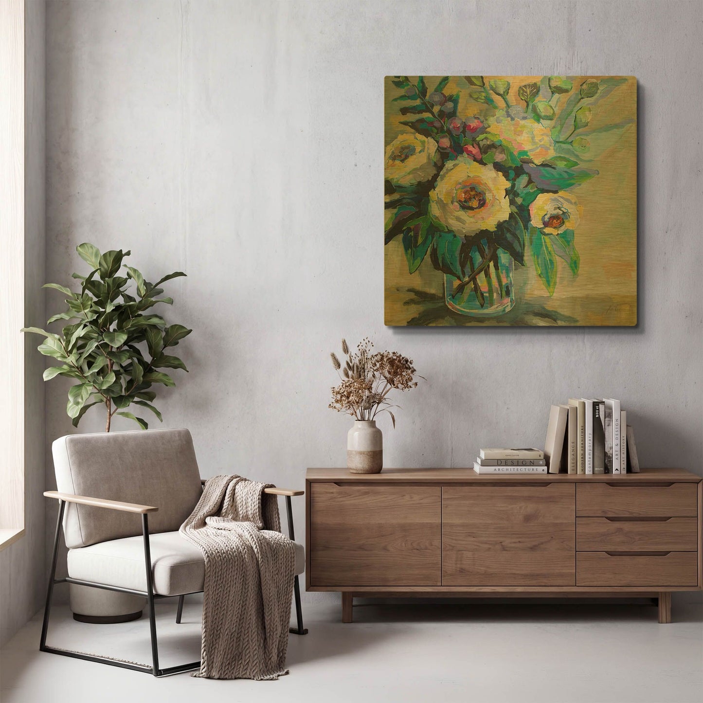 'Delighted' By Jeanette Vertentes Gold Metal Wall Art