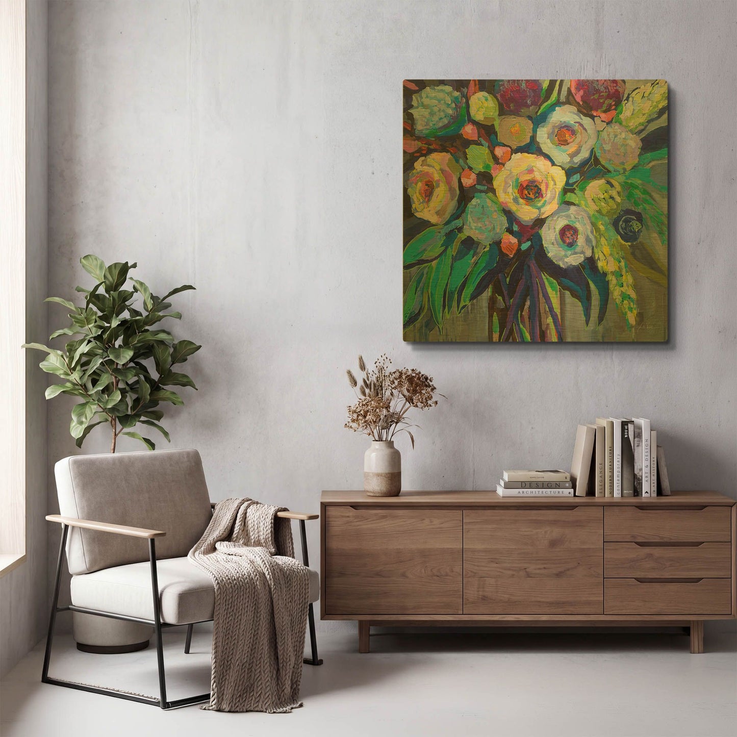'Nighttime' By Jeanette Vertentes Gold Metal Wall Art