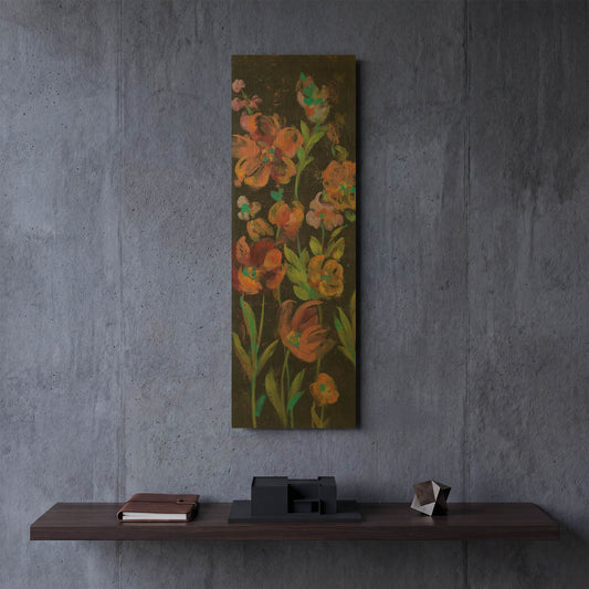 'July Garden Trio II' By Silvia Vassileva Gold Metal Wall Art